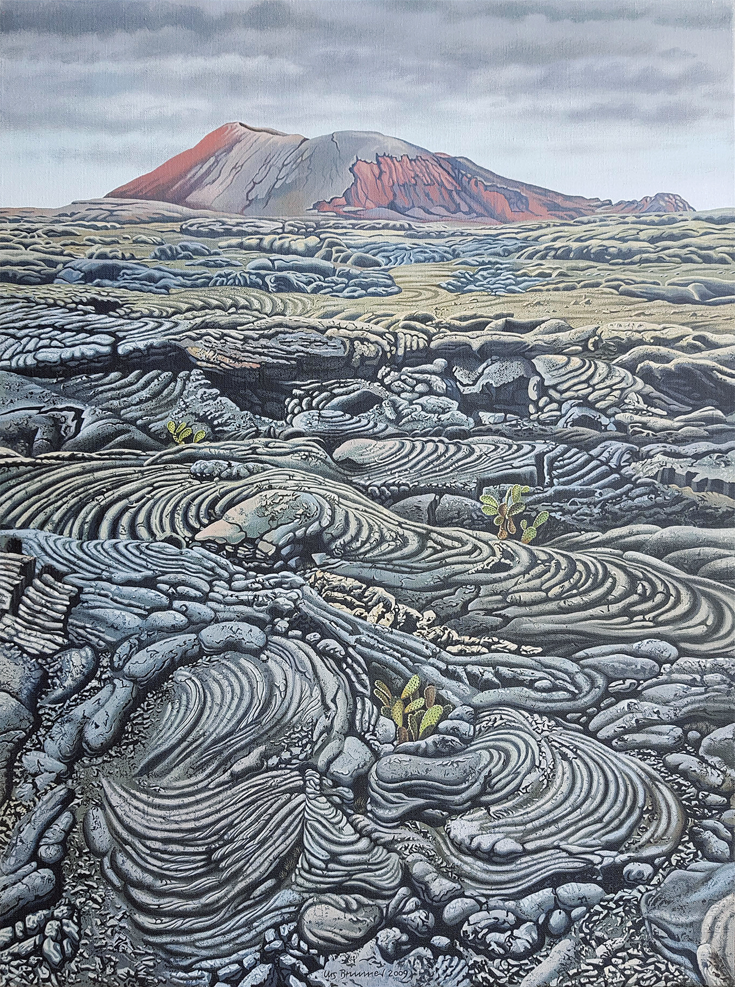 Mar de Lava ll / Lanzarote, 2009, Acryl auf Leinwand, 80 x 60 cm