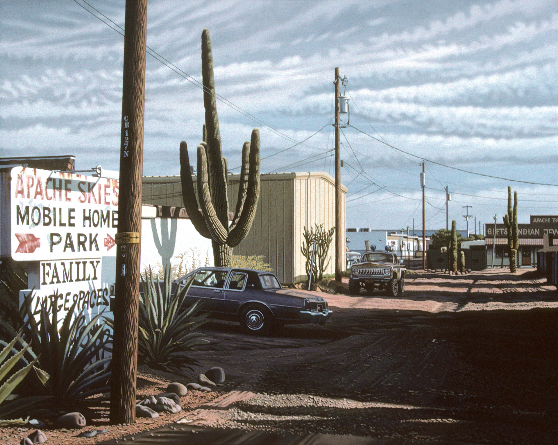 Apache Skies, 1992, Acryl auf Leinwand, 80 x 100 cm