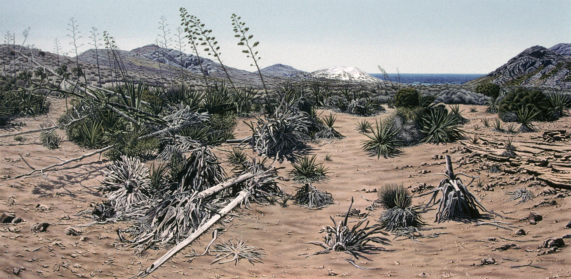 Cabo de Gata, Almeria, 2005, Acryl auf Leinwand, 70 x 140 cm