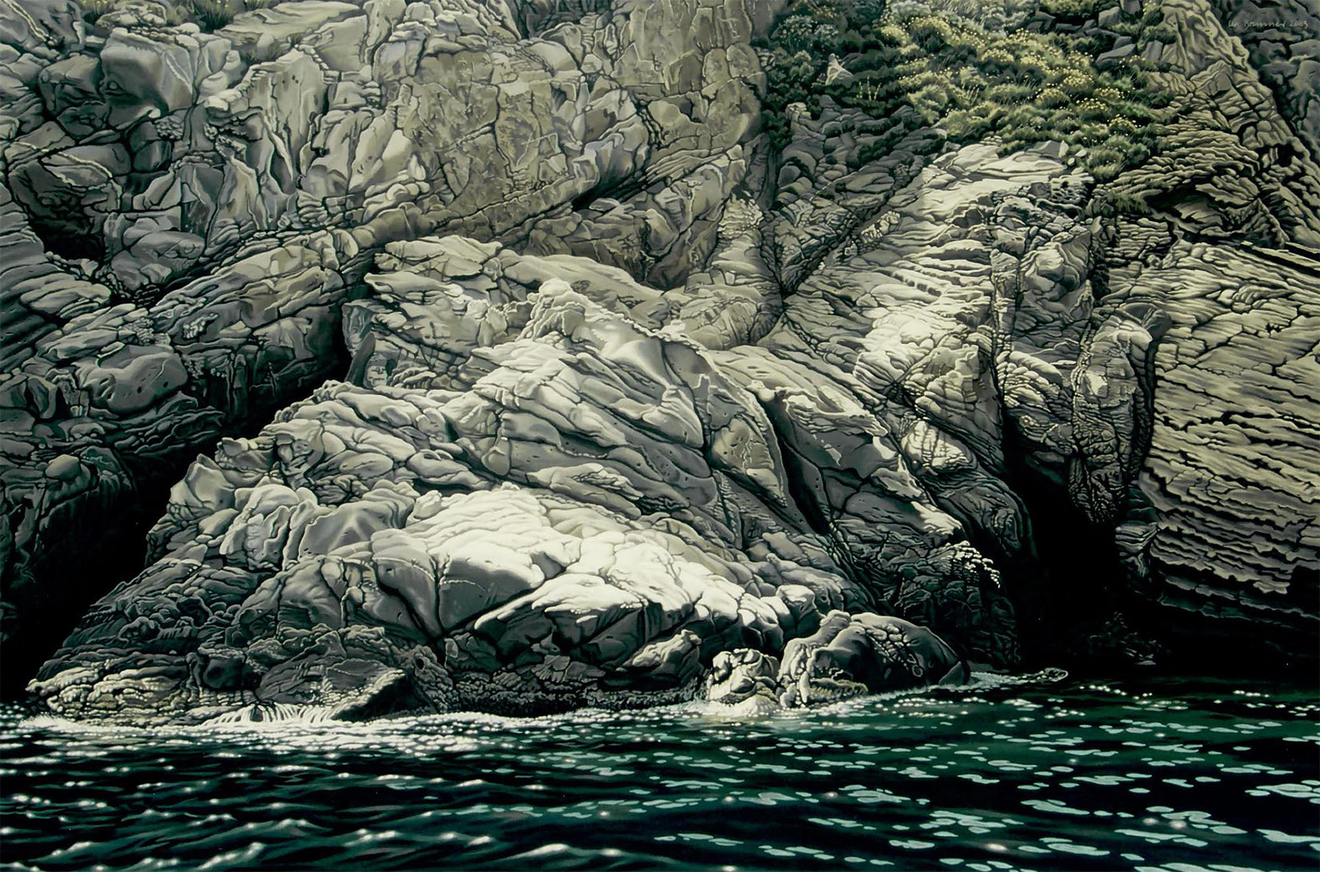 Isola del Giglio I / II, 2002 / 03, Acryl auf Leinwand, je 80 x 120 cm