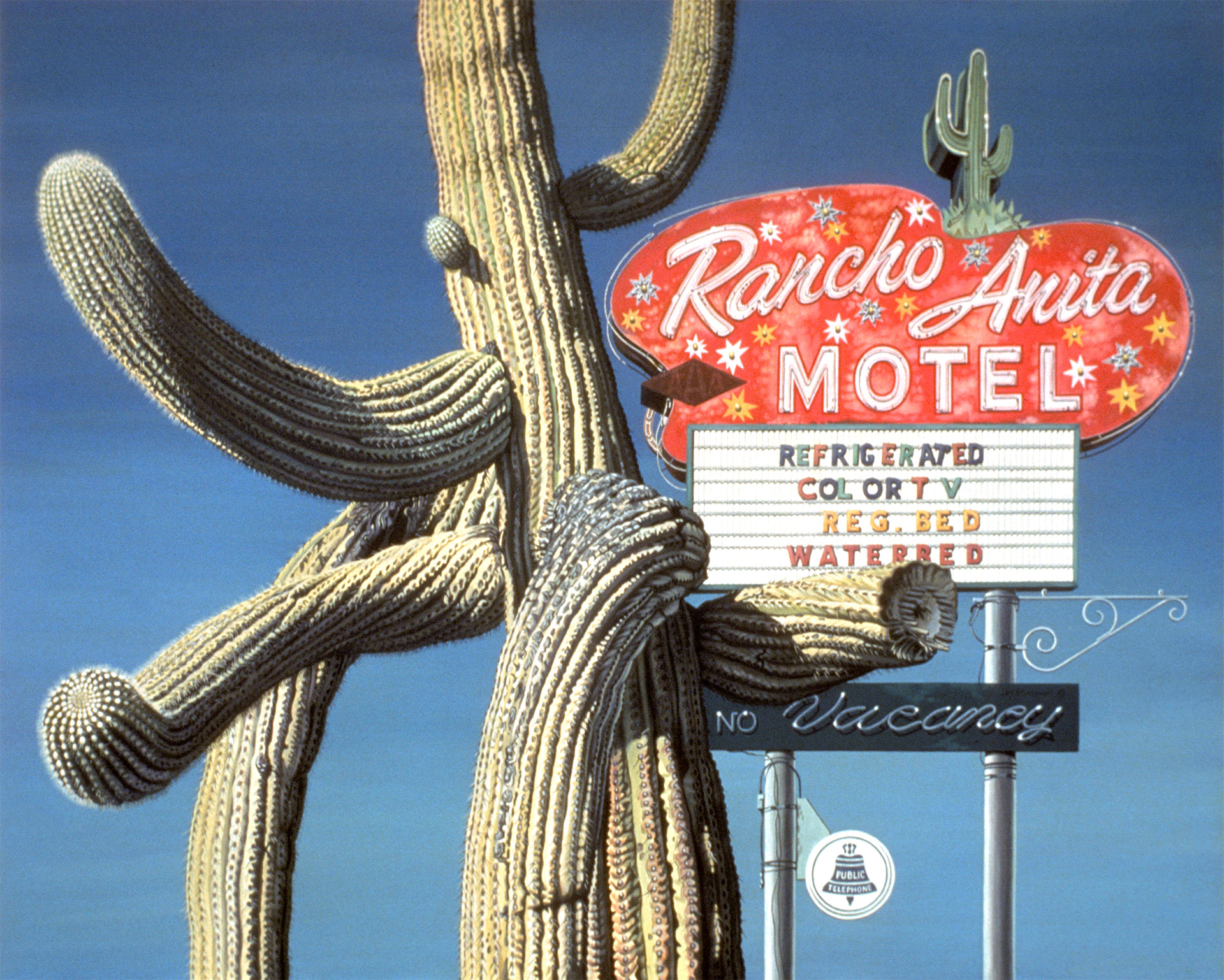 Rancho Anita Motel, 1989, Acryl auf Hartfaserplatte, 120 x 150 cm