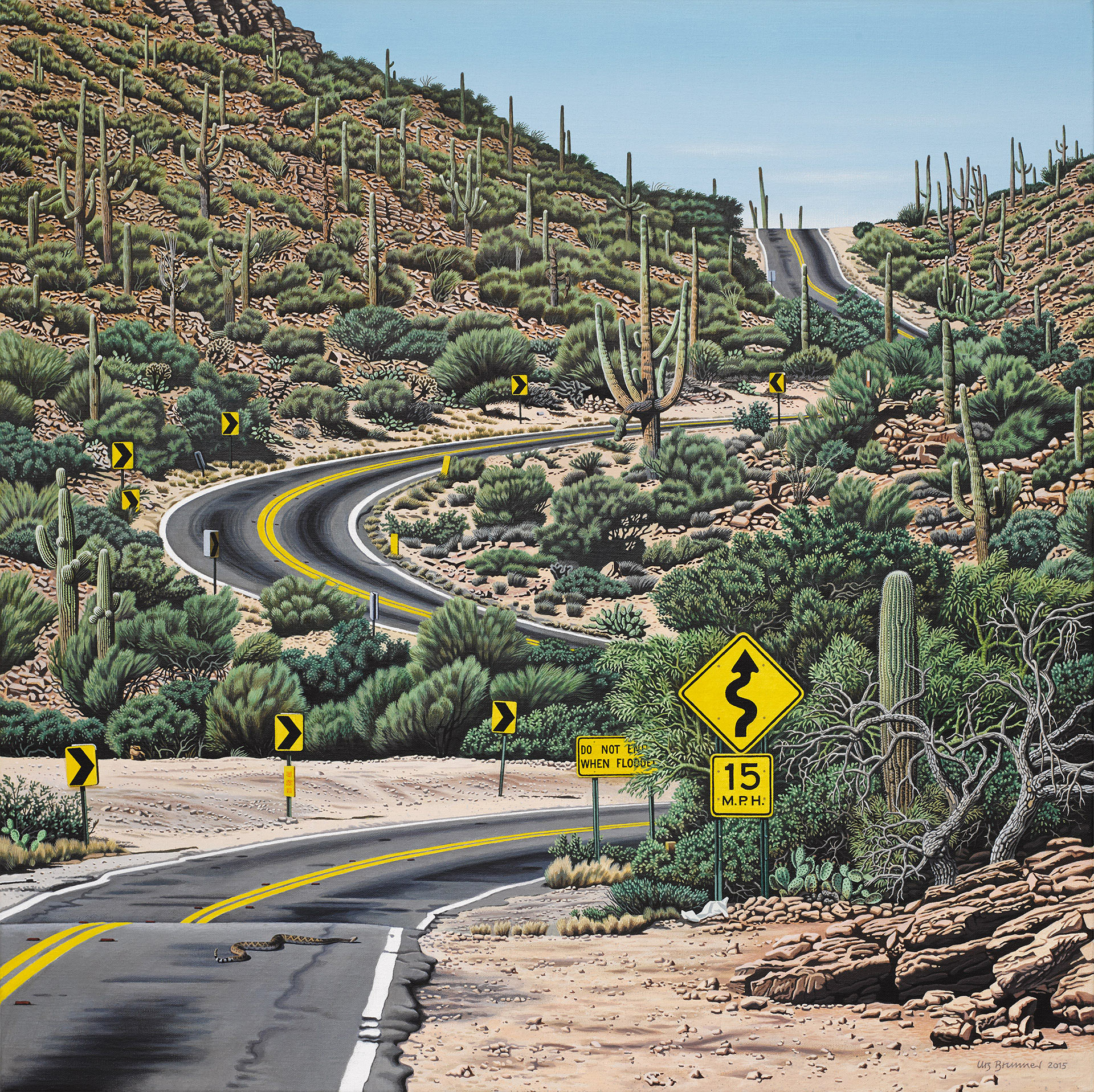 Rattlesnake Pass, 2015, Acryl auf Leinwand, 80 x 80 cm