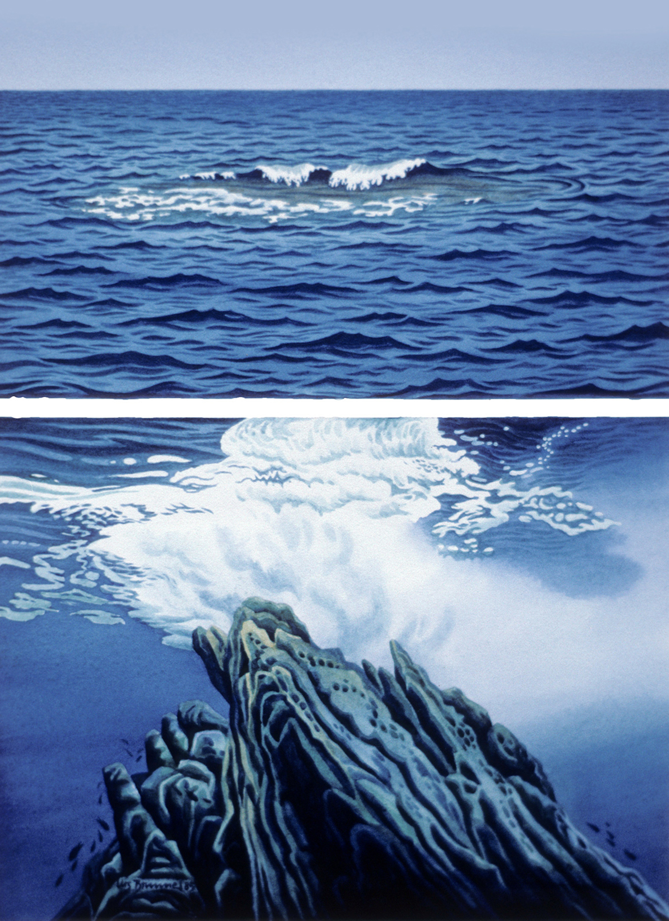Riff, 1985, Aquarell auf Papier, 27,5 x 20 cm