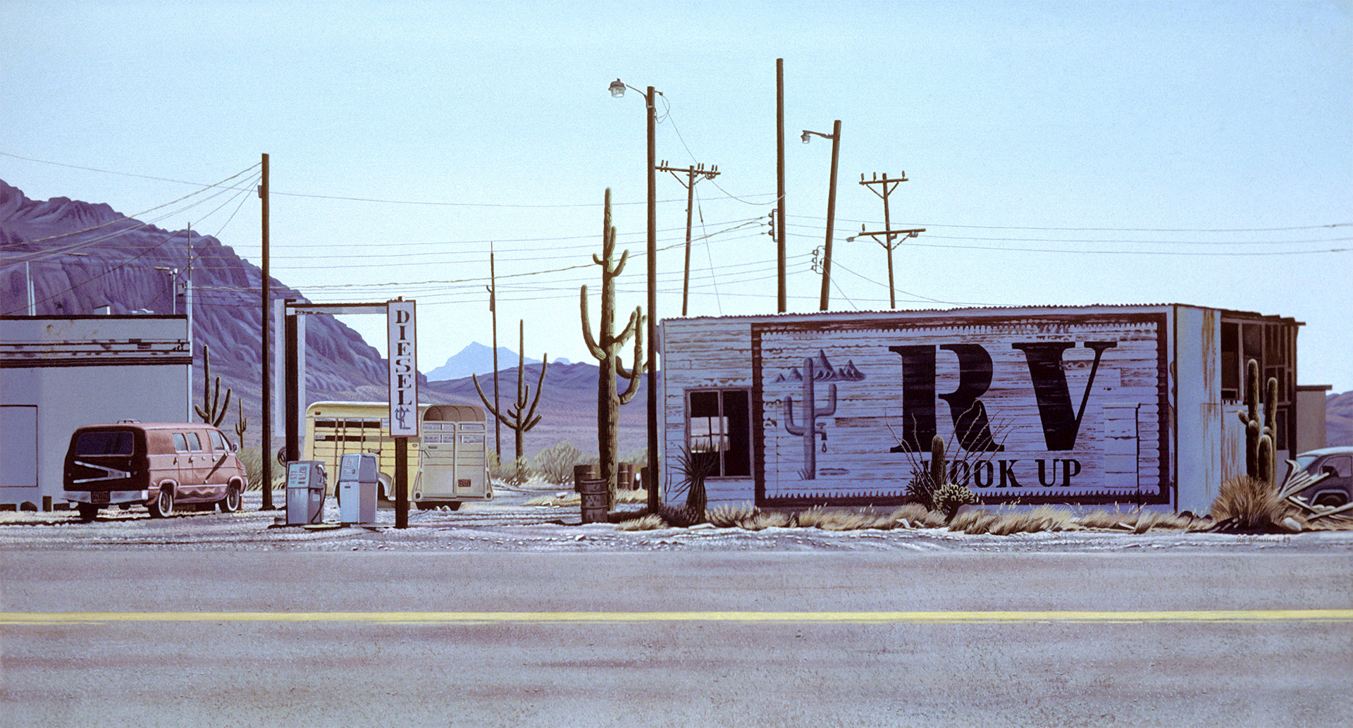 RV / Recreation Vehicles, 1989, Acryl auf Leinwand, 65 x 120 cm