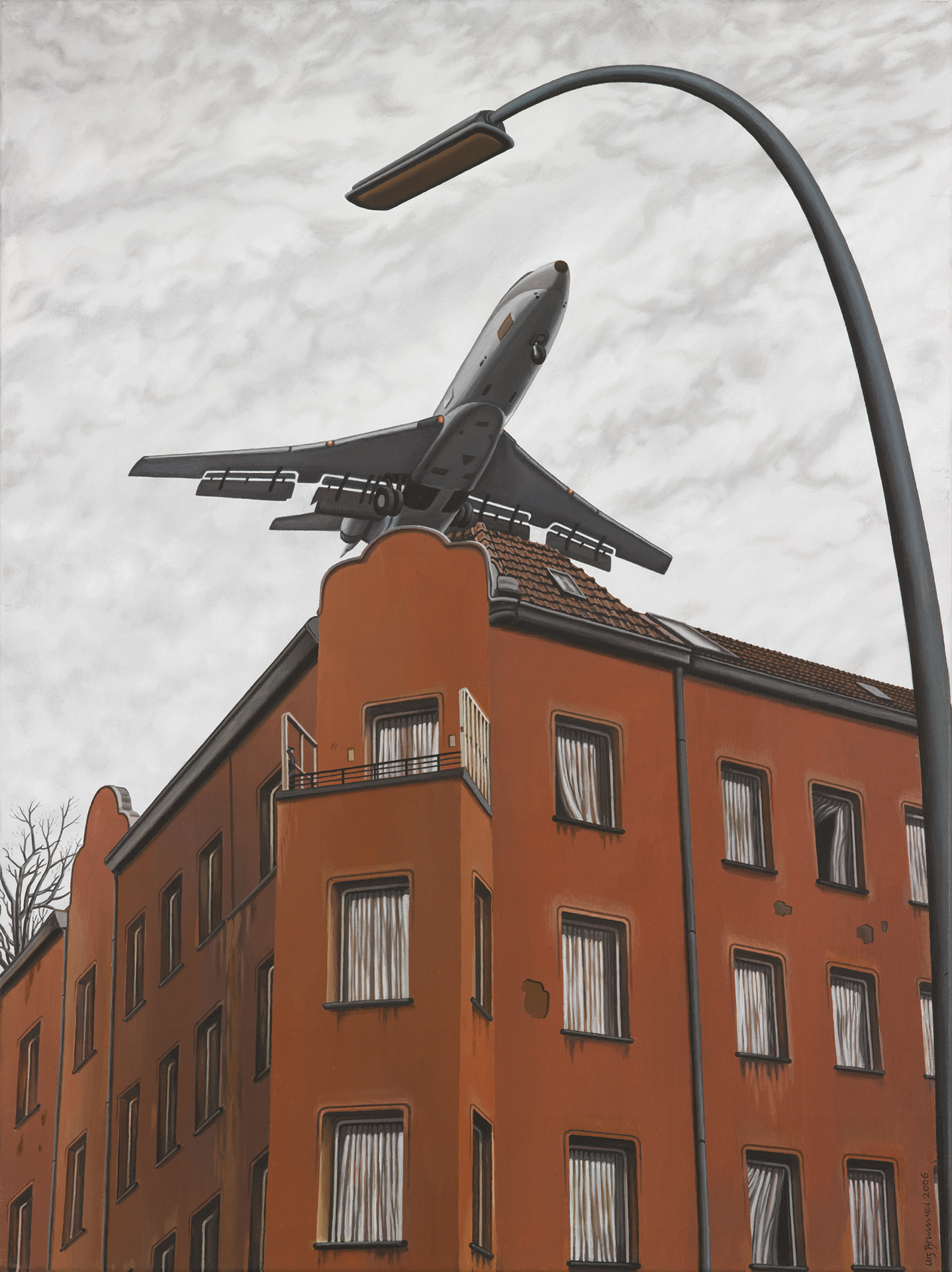 Städteflug ll / Berlin 1972, 2006, Acryl auf Leinwand, 80 x 60 cm