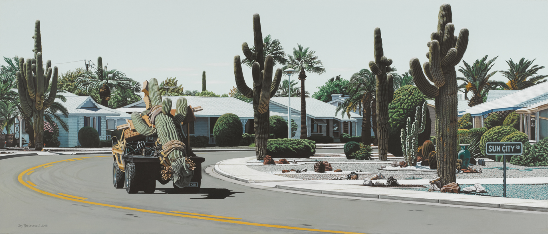 Sun City / Arizona, 2011, Acryl auf Leinwand, 60 x 140 cm